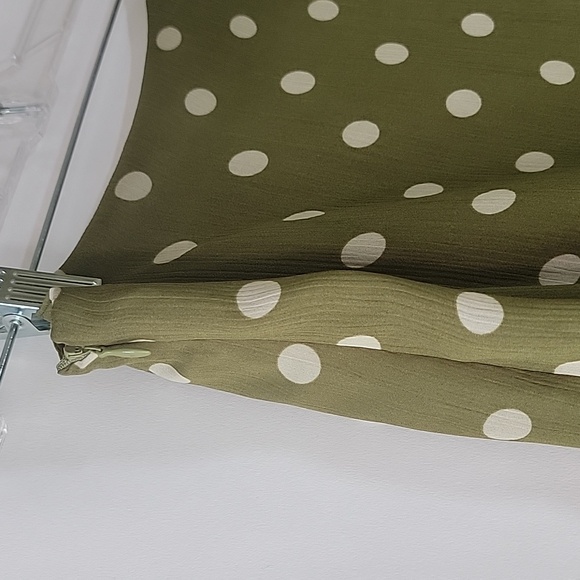 CHRISELLE LIM Olive Cream Cowl Neck Camisole and Side Rouched Split Skirt Set - Picture 9 of 10